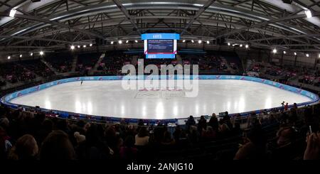 Lausanne, Schweiz. 15 Jan, 2020. Allgemeine Ansicht von Lausanne Eissporthalle, bei Tag 6 der Lausanne 2020 Winter Youth Olympic Games. Credit: SOPA Images Limited/Alamy leben Nachrichten Stockfoto