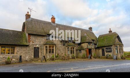 The Wagon & Horses Public House, Beckhampton, Marlborough, Wiltshire, England, Großbritannien Stockfoto