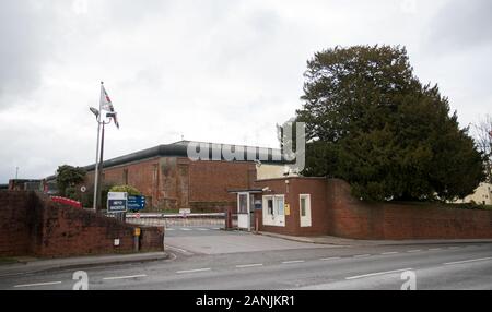 Allgemeine Ansicht, ein Zeichen für HMP Winchester in Hampshire. PA-Foto. Bild Datum: Freitag, Januar 17, 2020. Photo Credit: Andrew Matthews/PA-Kabel Stockfoto