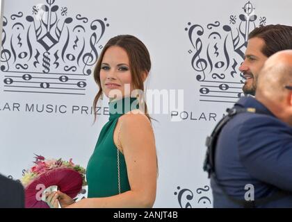 STOCKHOLM, Schweden, 14. JUNI 2018: die Schwedische Königliche Familie an den Polar Music Prize. Stockfoto