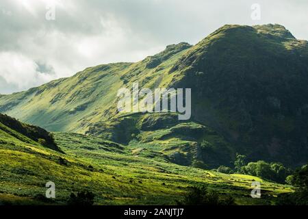 Rannerdale Knotts, Lake District in Großbritannien Stockfoto