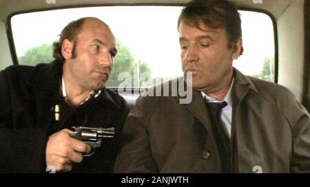 HENNESSY 1975 AIP Film mit Patrick Stewart auf der linken und Rod Steiger Stockfoto