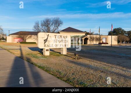 Waco, TX/USA - Januar 12, 2020: Texas Sports Hall of Fame in Waco, Texas Stockfoto