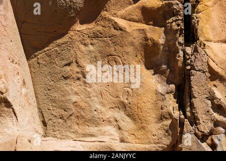 Hickison Petroglyphen Erholungsgebiet und interpretierende Site Stockfoto