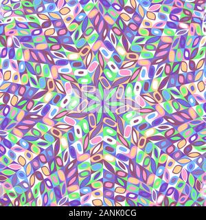 Kreisförmige Fliese Blüte Mosaik Hintergrund design-abstrakten psychedelisch bunten hypnotischen Vektorgrafik aus geometrischen Formen Stock Vektor