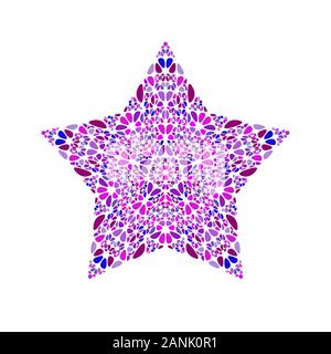 Farbenfrohe abstrakte Blütenblatt ornament star Polygon-geometrischen Ornamenten vektor design Element Stock Vektor
