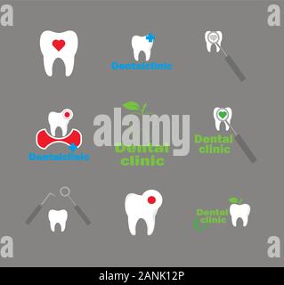 Zahnmedizinische Klinik Vektor logo Stock Vektor