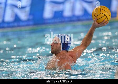 Ioannis fountoulis (Griechenland) beim Internationalen viereckigen - Ungarn vs Griechenland, Cuneo, Italien, 04. Jan 2020, Wasserball Wasserball internationale Teams Stockfoto