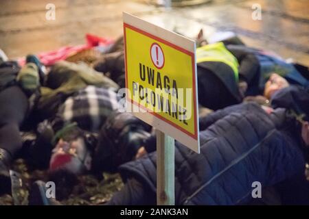 Anti Jagd protestieren in Danzig, Polen. 14. Januar 2020 © wojciech Strozyk/Alamy Stock Foto Stockfoto