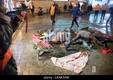 Anti Jagd protestieren in Danzig, Polen. 14. Januar 2020 © wojciech Strozyk/Alamy Stock Foto Stockfoto