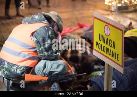 Anti Jagd protestieren in Danzig, Polen. 14. Januar 2020 © wojciech Strozyk/Alamy Stock Foto Stockfoto