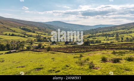 Yorkshire Dales Landschaft in der Einbuchtung Dale in der Nähe von Cowgill, Cumbria, England, Großbritannien Stockfoto