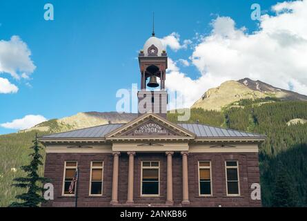 Silverton Rathaus in Colorado, USA, das Rathaus von einem alten West Mining Town in den Rocky Mountains Stockfoto