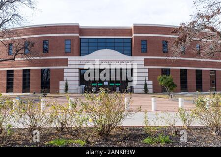 Waco, TX/USA - Januar 12, 2020: Jesse H. Jones Bibliothek auf dem Campus der Baylor University in Waco Texas Stockfoto