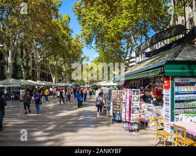 La Rambla - Barcelona Stockfoto