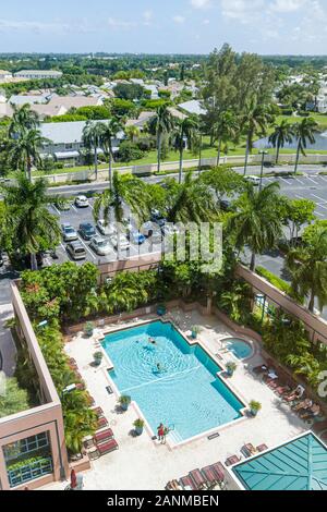 Boca Raton Florida, Palm Beach County, Marriott Boca Raton, Luftbild, Swimmingpool, FL100731066 Stockfoto