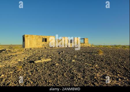 Dies ist die Überreste einer alten Stage Coach Stop entlang der Butterfield Spur, die durch Arizona zwischen Phoenix und Yuma in der Mitte ging zu Ende 1800s Stockfoto