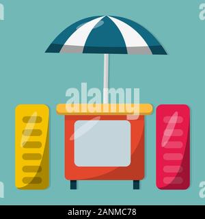 Street Food stand isoliert Vector illustration symbol Stock Vektor