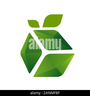 Umweltfreundliche Green Packaging icon Logo Design Vector symbol Abbildung Stock Vektor