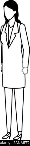 Arzt Frau, Symbol, flache Bauform Stock Vektor