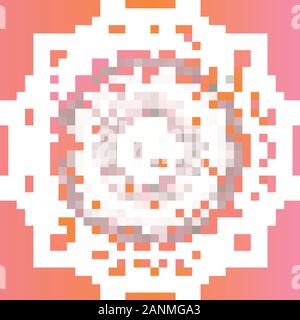 Mandala Muster auf orangefarbenem Hintergrund Abbildung Stock Vektor