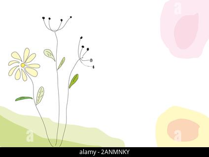 Vektor-zeichnung abstrakt floral Stock Vektor