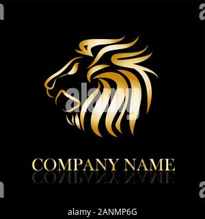 Vektor zeichen Golden Lion Stock Vektor