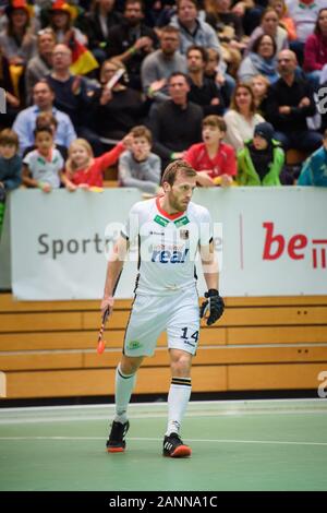 Berlin, Deutschland. 17 Jan, 2020. Hockey, Männer: Europameisterschaft, Tschechische Republik - Deutschland, Vorrunde, Gruppe B, 2. Spieltag. Deutschlands Jan Rabente ist auf dem Spielfeld. Credit: Gregor Fischer/dpa/Alamy leben Nachrichten Stockfoto