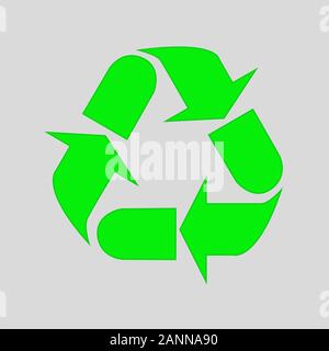 Bereiten Symbol auf weißem Hintergrund. Grün Papierkorb Icon-Vector Illustration. Stock Vektor