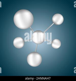 Soziales Netzwerk grau einfach auf das Symbol. Global Technology oder soziales Netzwerk-Vector Illustration. Stock Vektor