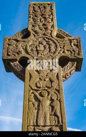 Keltisches Kreuz in Kirchhof, Oswestry, England Stockfoto