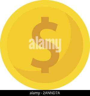 Münzen mit Dollarzeichen Geldscheinen. Vector EPS 10. Stock Vektor