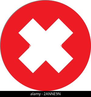 Symbol abbrechen. flachbild Abbildung: Vektor Symbol abbrechen. Das Symbol auf weißem Hintergrund abbrechen. Eps 10. Stock Vektor
