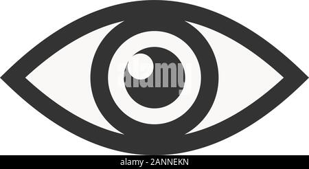 Auge einfach auf das Symbol. Auge übersicht Symbol. Vector Illustration auf weißem Hintergrund. EPS-Datei ist verfügbar 10. Stock Vektor
