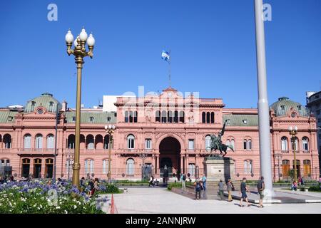 Presidente Palace, Casa Rosada, Pink House, Casa de Gobierno, Government House, Buenos Aires, Provinz Buenos Aires, Argentinien, Suth America Stockfoto