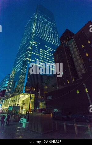 New York, New York/USA - Dec 21, 2017: Nacht Blick auf New York Stockfoto