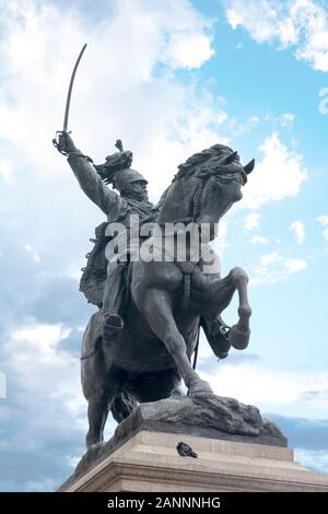 Venedig, Italien - 01.10.2018: Denkmal von Victor Emmanuel II. am Schiavoni Ufer, Venedig Stockfoto