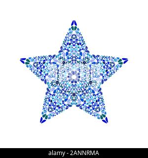Abstrakte isoliert floral Mosaik ornament star Polygon - Dekorative bunte vektor design Element Stock Vektor