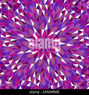 Dynamische bunten Fliesen- Dreieck Mosaik Hintergrund - hypnotisch abstrakte Rundschreiben psychedelischen Vector Graphic Design aus geometrischen Formen Stock Vektor