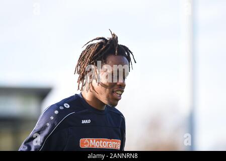 Huish Park, Yeovil, 18. Januar 2020. . Peter Kioso von Hartlepool United während des Vanarama nationalen Liga Match zwischen Yeovil Town und Hartlepool United an Huish Park, Yeovil am Samstag, den 18. Januar 2020. (Credit: Paul Paxford | MI Nachrichten & Sport) Credit: MI Nachrichten & Sport/Alamy leben Nachrichten Stockfoto