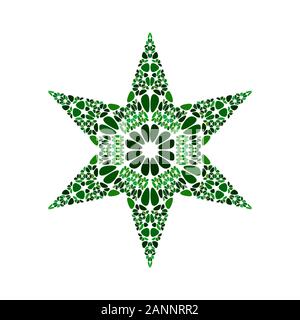 Geometrische abstrakte Edelstein Schmuck stern Symbol Vorlage - Fünfeckiger bunte Vektor Element isoliert Stock Vektor