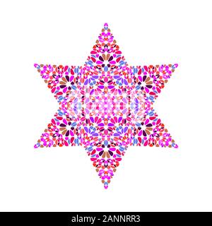 Abstrakte isolierten Blume ornament star Polygon - Fünfeckiger Zierpflanzen Vektor element Stock Vektor