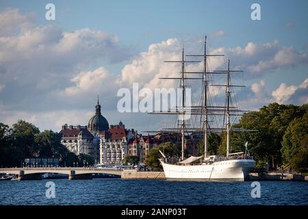 Segelschiff in Stockholm, Schweden Stockfoto