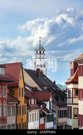 Blaserturm Ravensburg ist eine Stadt in Deutschland, mit vielen historischen Sehenswürdigkeiten Stockfoto