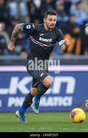 Rom, Italien. 18 Jan, 2020. Karol Linetty von Sampdoria in der Serie A Match zwischen Latium und Sampdoria im Stadio Olimpico, Rom, Italien Am 18. Januar 2020. Foto von Giuseppe Maffia. Credit: UK Sport Pics Ltd/Alamy leben Nachrichten Stockfoto