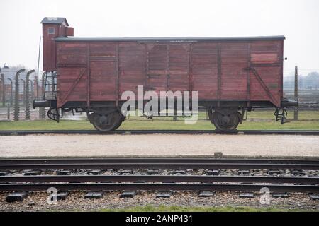 Judenrampe (Jüdische Rampe) im nationalsozialistischen deutschen Konzentrationslager Auschwitz II Birkenau (Auschwitz II Birkenau Vernichtungslager) von 1944 bis 1945 fo verwendet Stockfoto