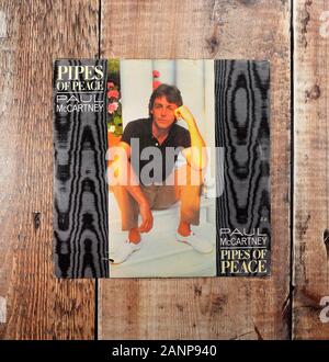 Paul McCartney 7 Zoll Single, Rohre des Friedens Stockfoto