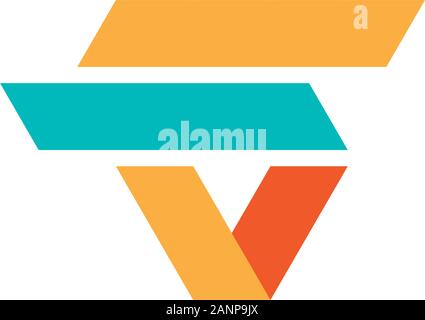 Business Logo Design mit abstrakter G schreiben, volle Farbe Stock Vektor