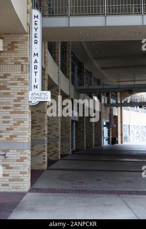 Ft. Worth, TX/USA - Januar 11, 2020: Meyer Martin athletischen Komplex auf dem Campus der Texas Christian University, TCU. Stockfoto