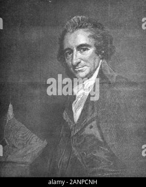 Thomas Paine (1737-1809), deutsch-amerikanischer politischer Aktivist, Philosoph, politische Theoretiker und Revolutionär. Stockfoto